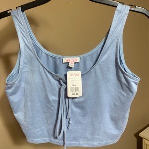 Velvet blue crop top from AGACI *BRAND NEW*